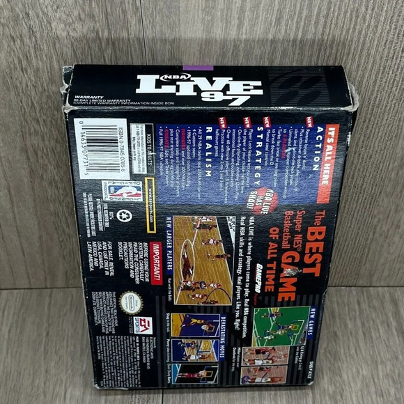 1996 NBA Live 97 Video Games Nintendo SNES w/ Box - Tested - Picture 5 of 8